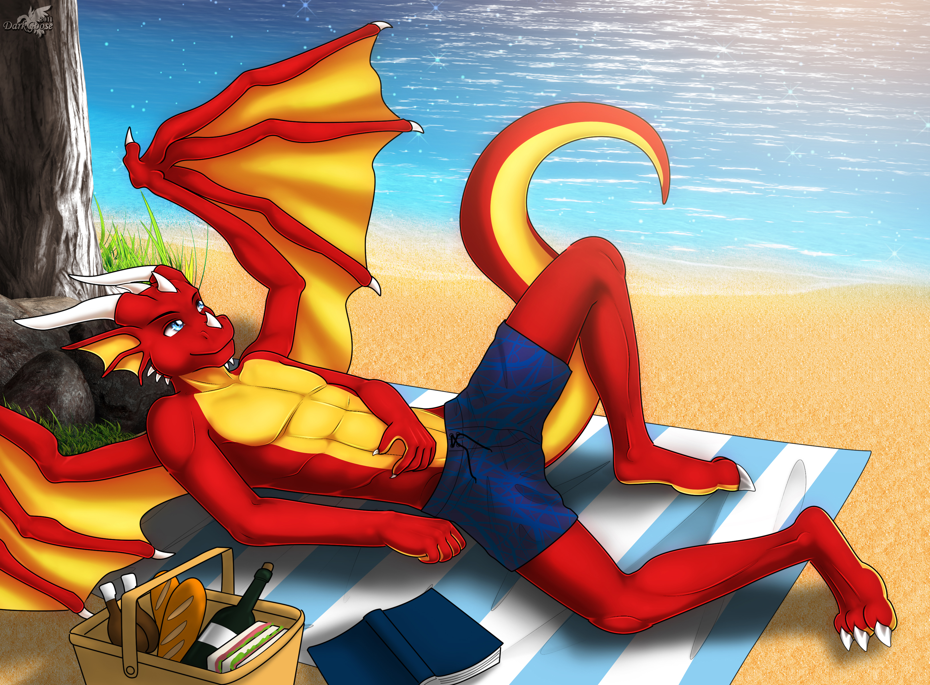 Darix at the beach by  Darkgoose